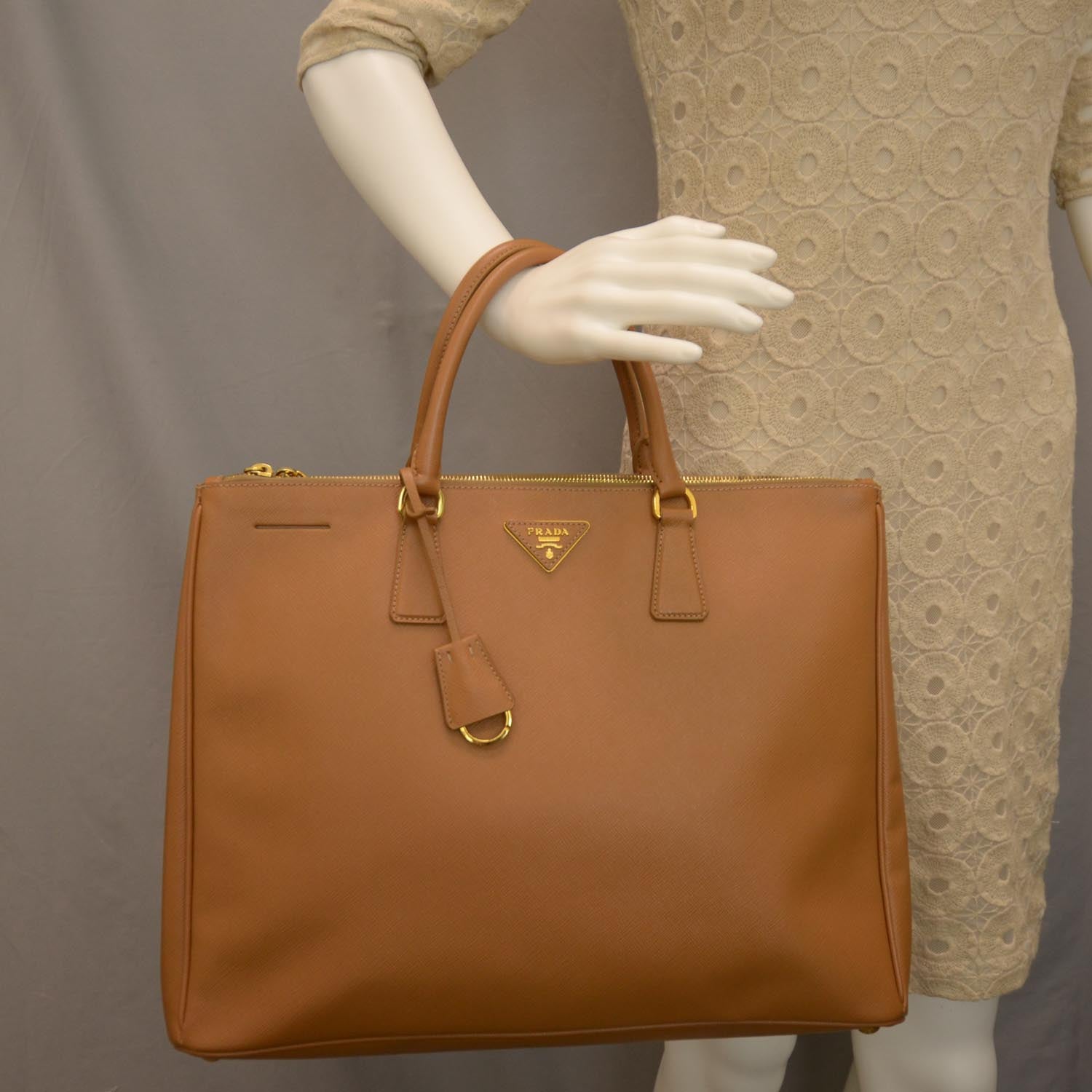 Prada Saffiano Lux Tote Caramel 2 of 7