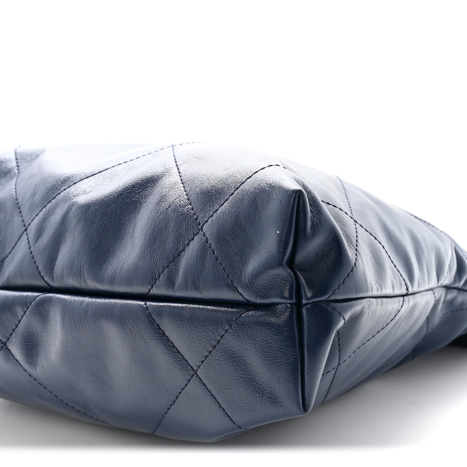 Chanel Shiny Calfskin Quilted Small Chanel 22 Navy 11 of 12