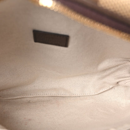Gucci Monogram Jumbo GG Textured Dollar Calfskin Web Belt Bag Camel Ebony New Acero 5 of 11