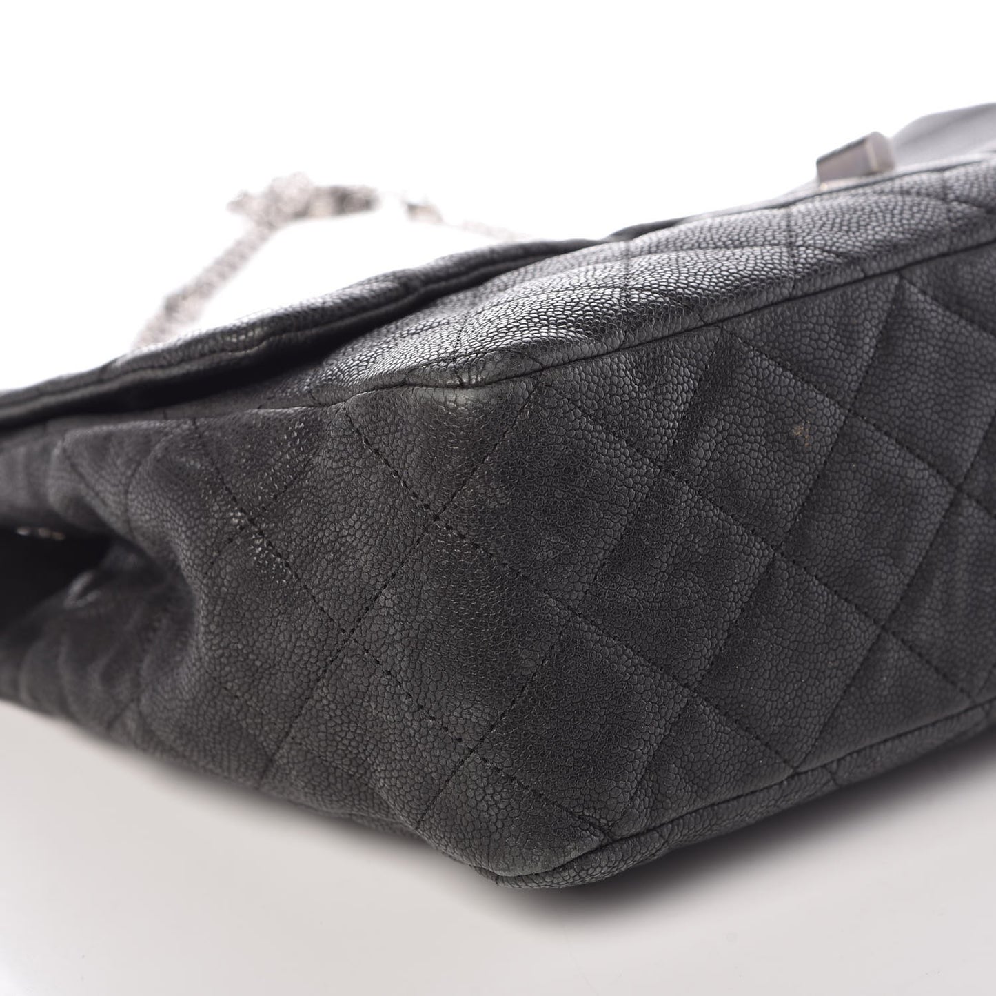 Washed Caviar Quilted 2.55 Reissue 227 Bijoux Chain Flap Black