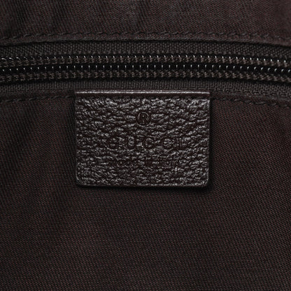 Gucci Monogram Web Medium Half Moon Hobo Dark Brown 6 of 10