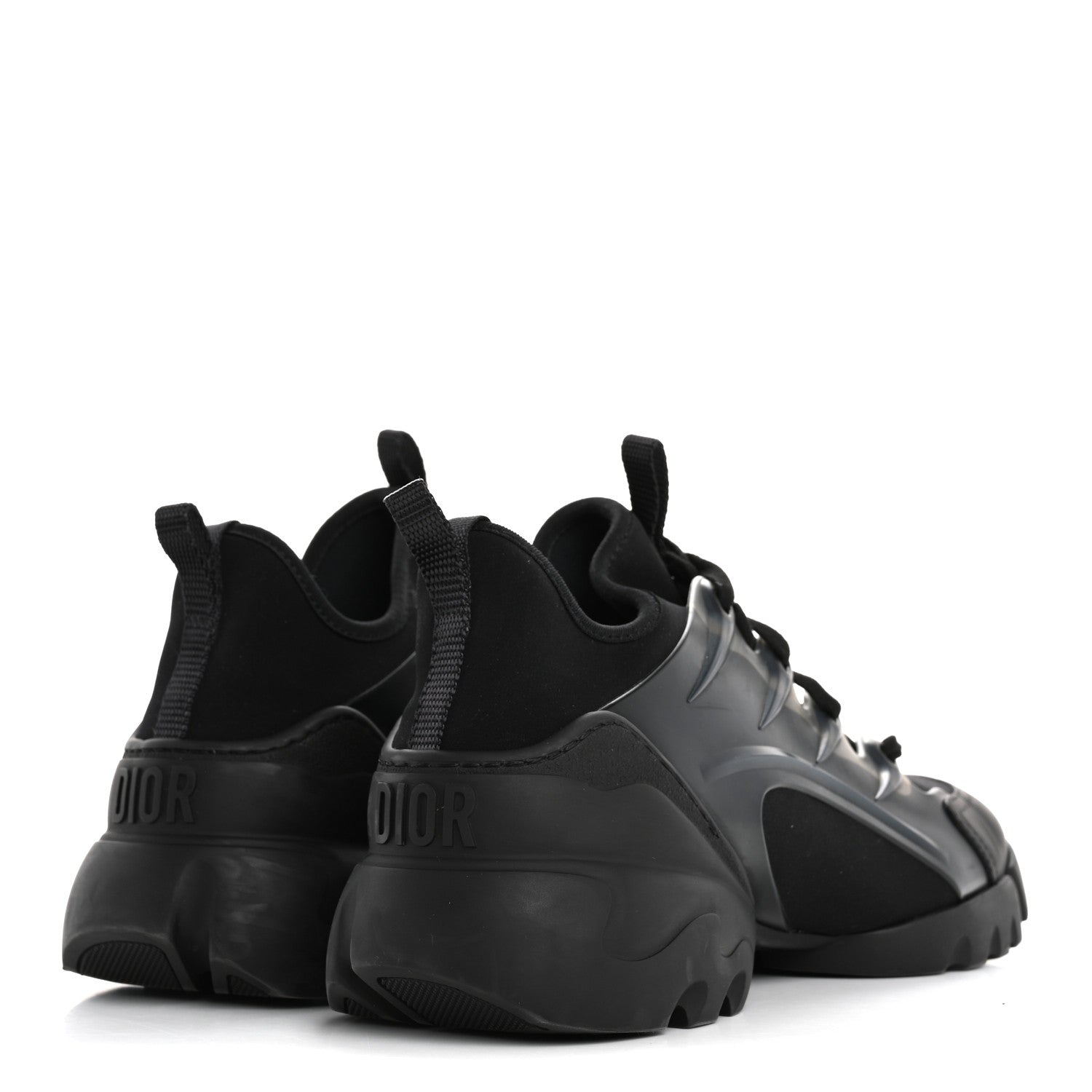 Christian Dior Neoprene Rubber Womens D-Connect Sneakers 38 Black 5 of 12