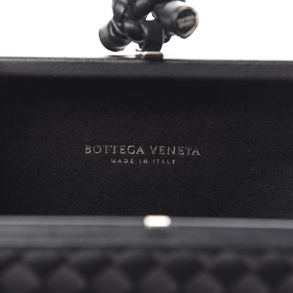 Bottega Veneta Satin Intreccio Impero Knot Clutch Black 6 of 6