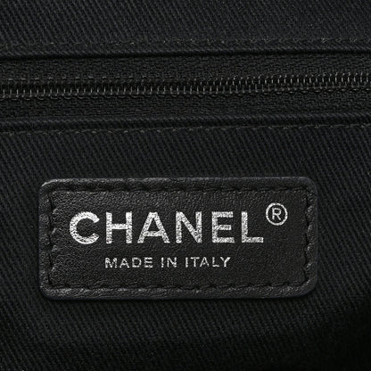 Chanel Grained Calfskin Large Coco Eyelets Shopping Tote Black 6 of 10