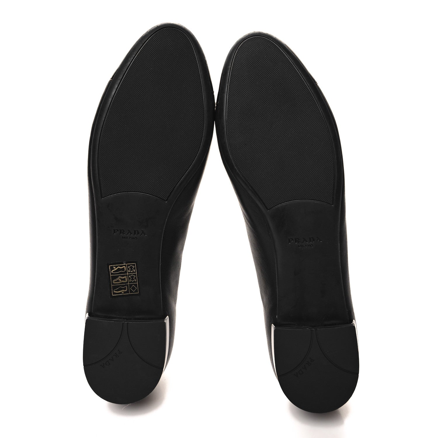 Prada Nappa Vernice Cap Toe Logo Bow Ballerina Flats 38 Black 5 of 8