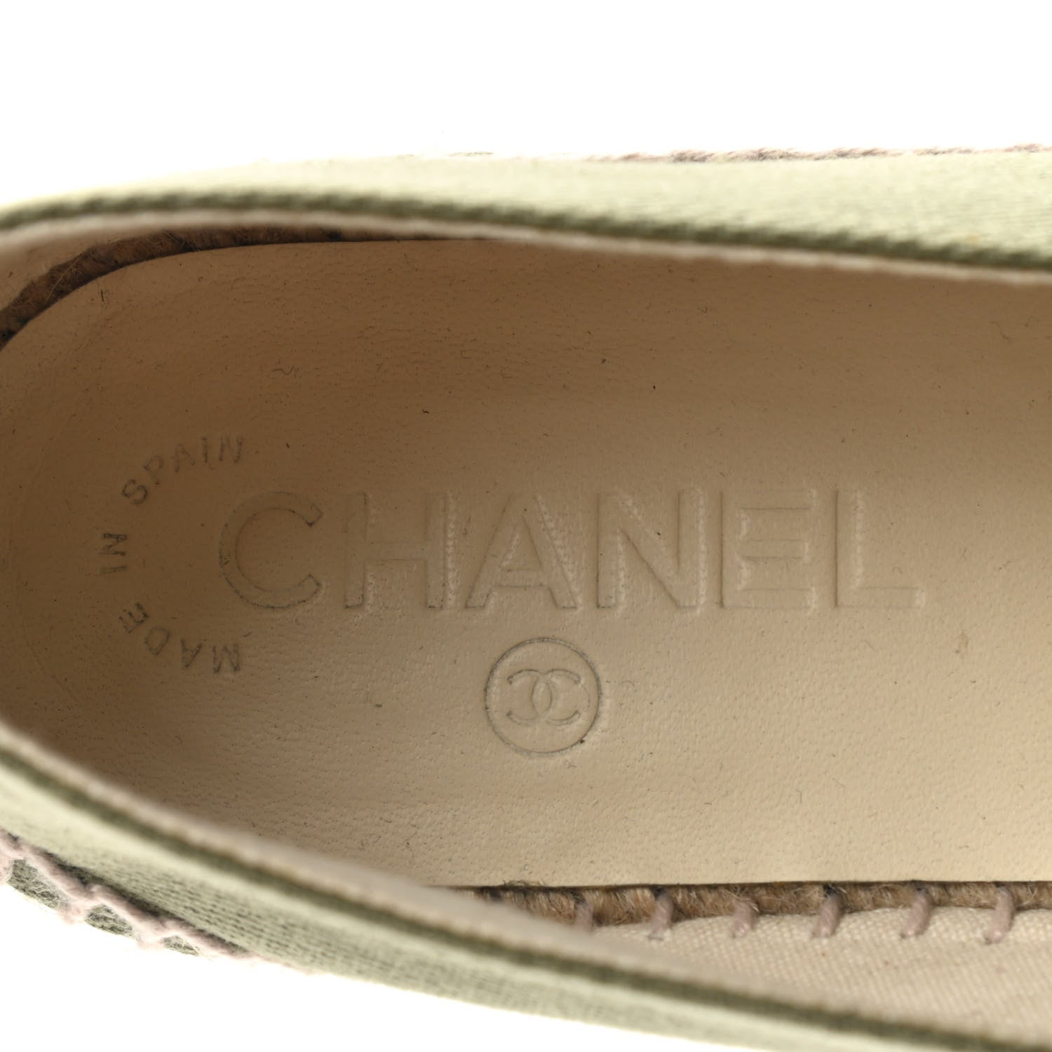 Chanel Fabric Camellia CC Espadrilles 40 Khaki 7 of 10