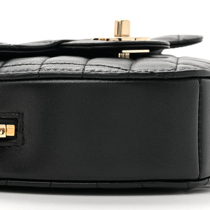 Chanel Lambskin Quilted CC In Love Heart Bag Black 10 of 10