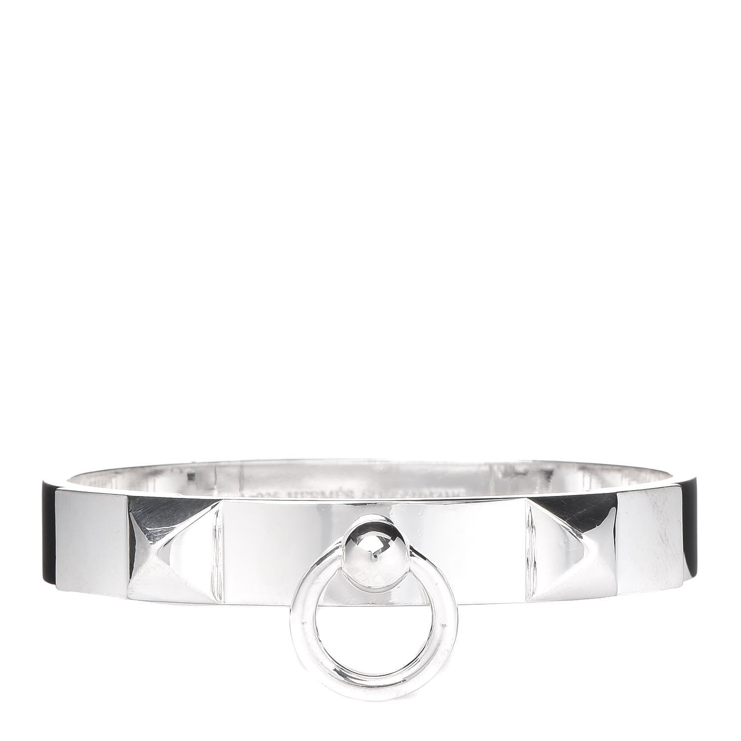 Hermes Sterling Silver PM Collier De Chien Bracelet SH 1 of 4