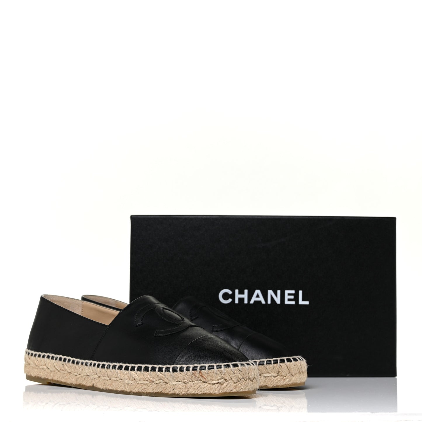 Lambskin CC Espadrilles 40 Black