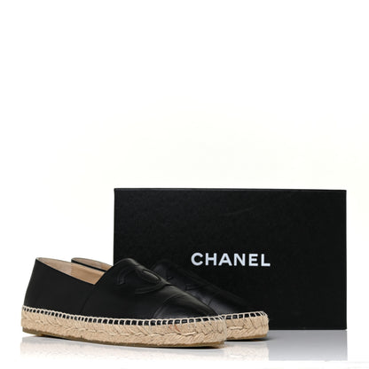 Chanel Lambskin CC Espadrilles 40 Black 11 of 13