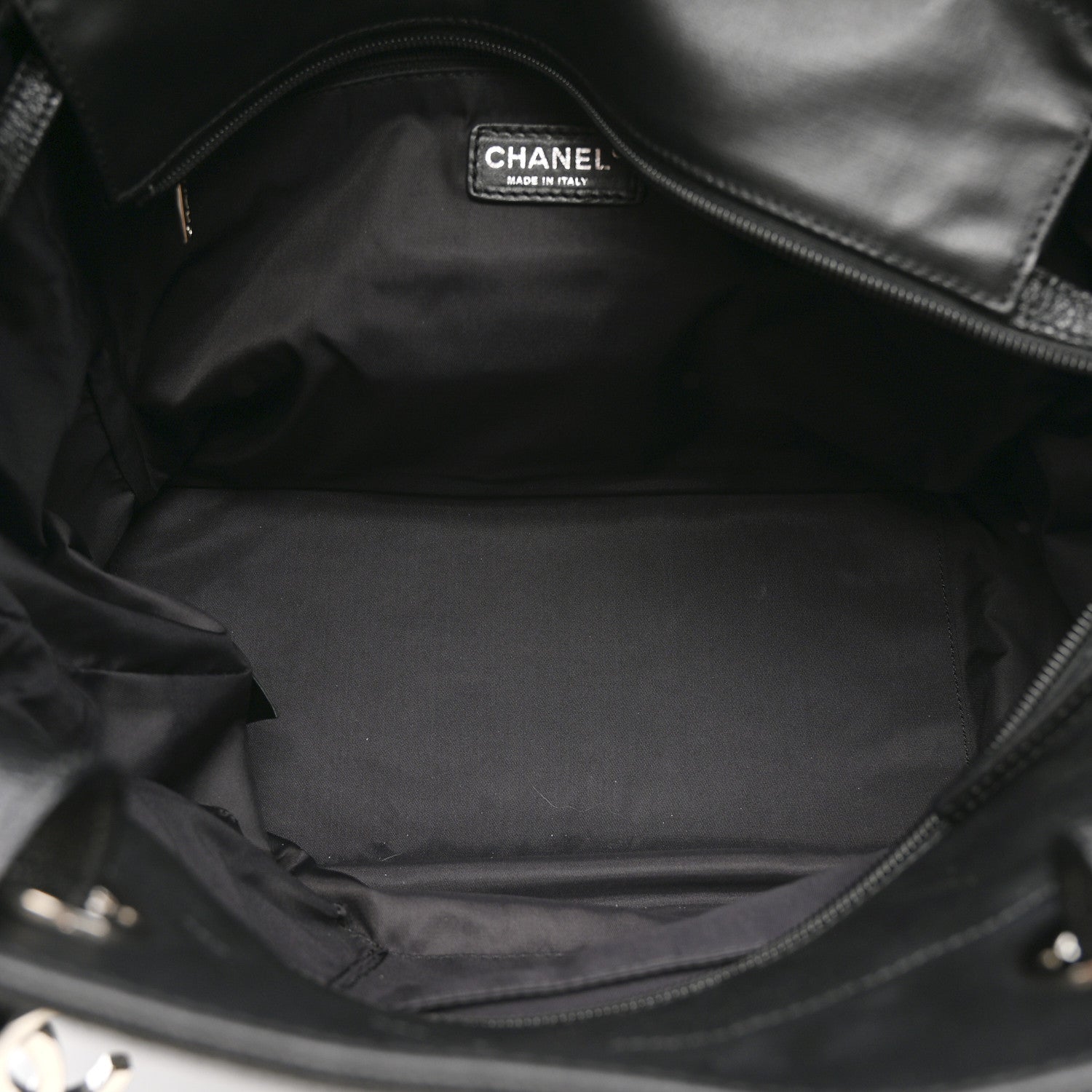 Chanel Coated Canvas Quilted Large Paris Biarritz Tote Black 6 of 17