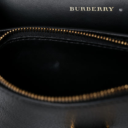 Burberry Goatskin Cotton Canvas Vintage Check D-Ring Mini Bag Black Antique Yellow 12 of 15