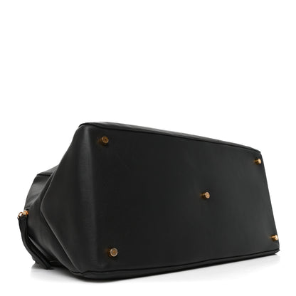 Khaite Pebbled Calfskin Large Maeve Weekender Bag Black 4 of 9