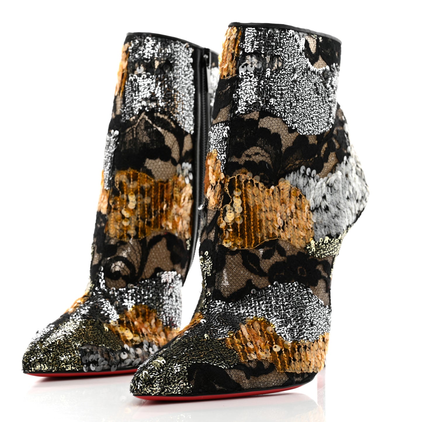 Kid Patchy Lace Sequin Gipsybootie 100 Ankle Boots 41 Black Multicolor