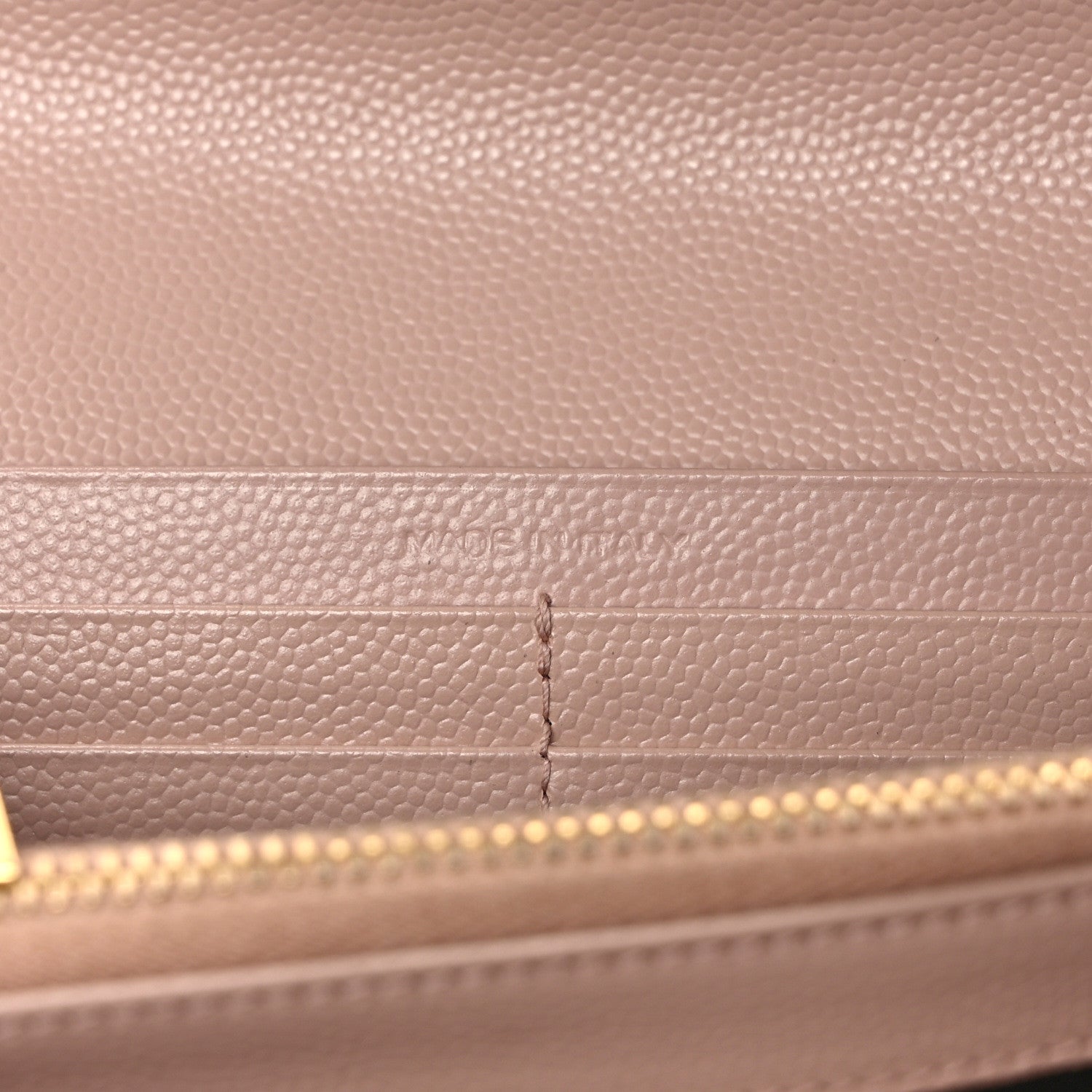 Saint Laurent Grain De Poudre Matelasse Chevron Monogram Flap Wallet Pale Pink 7 of 7