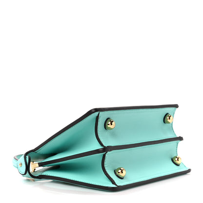 Fendi Shiny Nappa Petite Peekaboo I SEE U Satchel Spring Turquoise 5 of 12