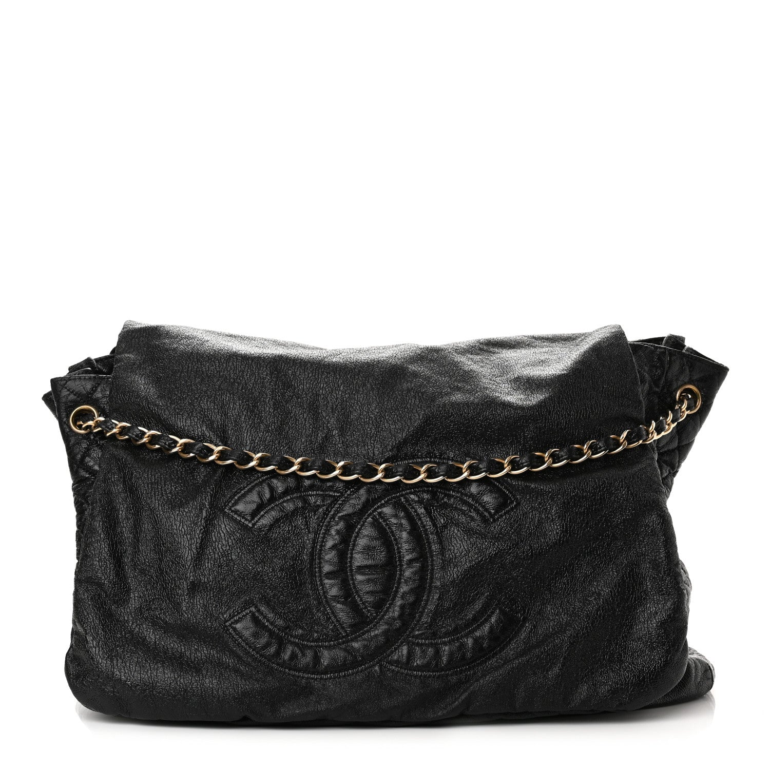 Chanel Vinyl XXL Rock and Chain Flap Black 1 of 12