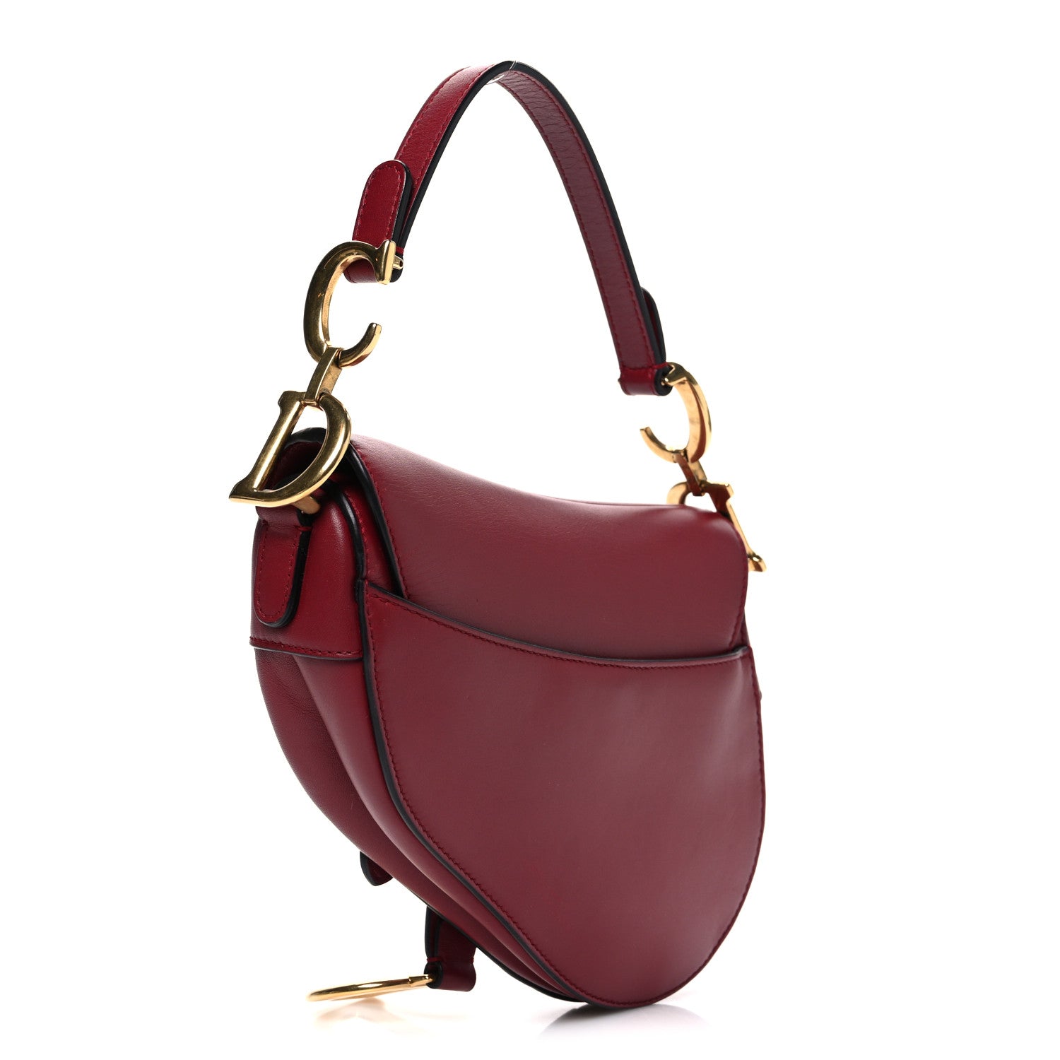 Christian Dior Calfskin Mini Saddle Bag Red 3 of 10