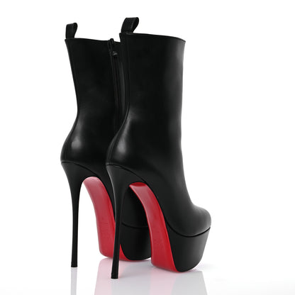 Christian Louboutin Calfskin Dolly Alta Booty 160 Ankle Boots 40 Black 4 of 11