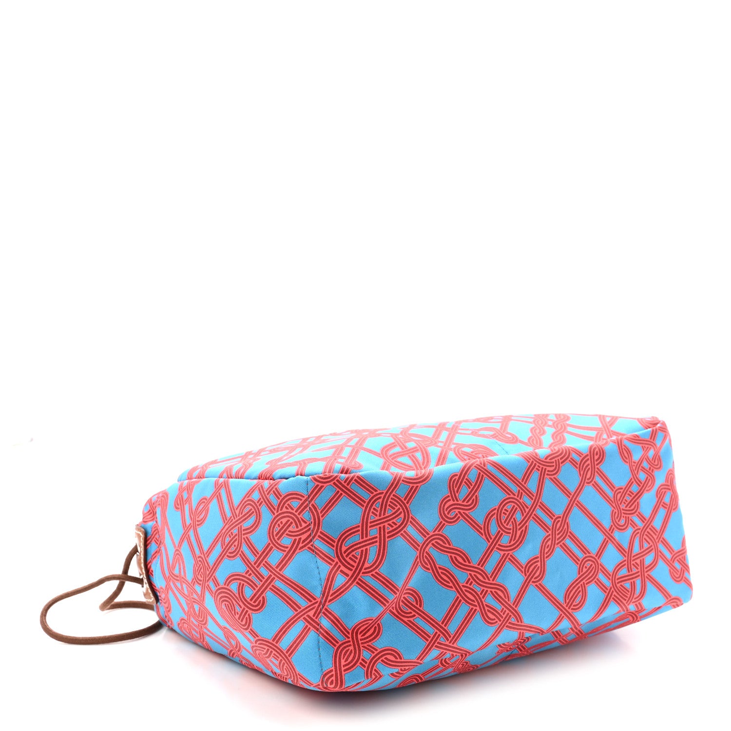 Hermes Silk Barenia Noeud Marin Fourbi 25 MM Pouch Rouge de Coeur Fauve 4 of 7