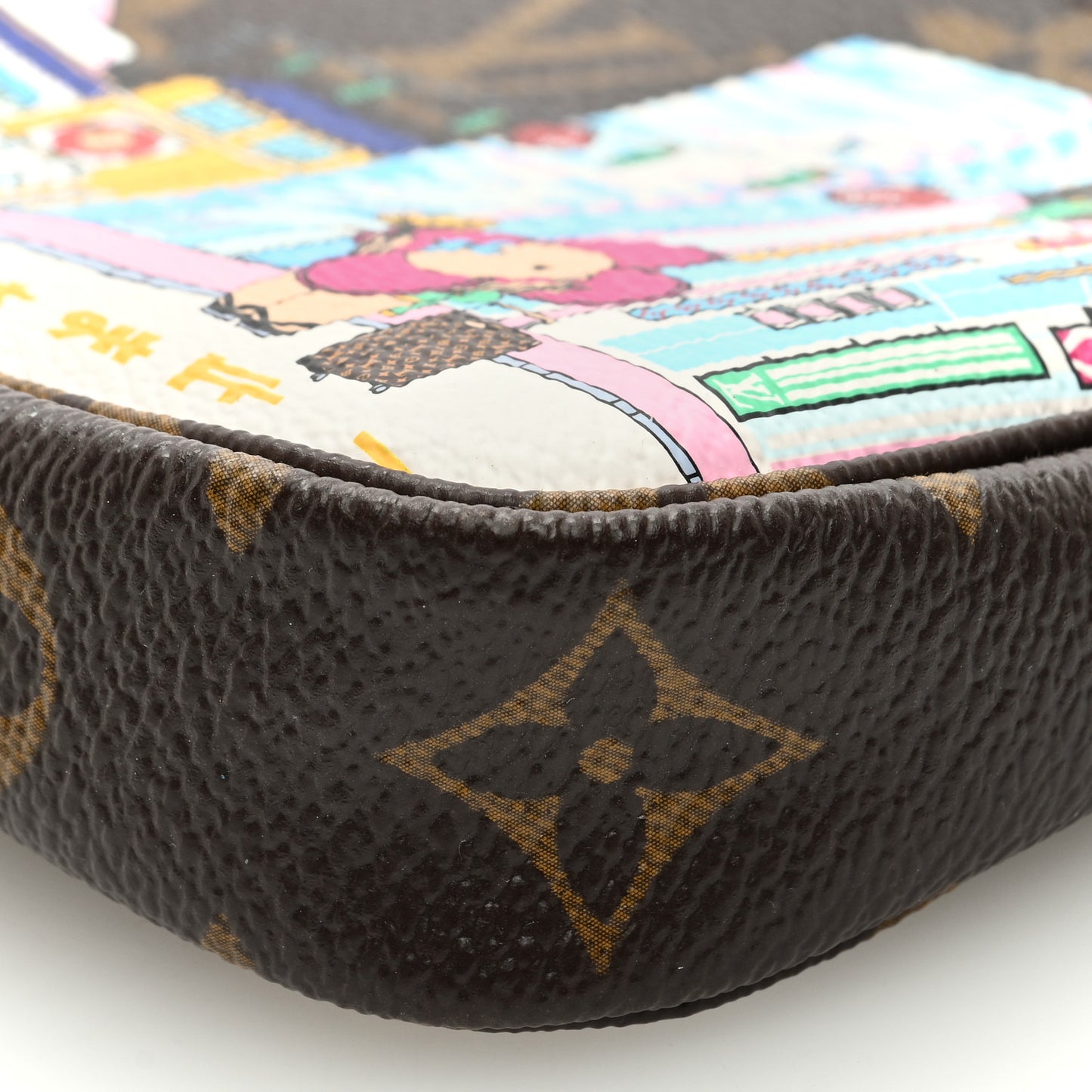 LOUIS VUITTON Monogram 2022 Christmas Animation Tokyo Mini Pochette Accessories Blue