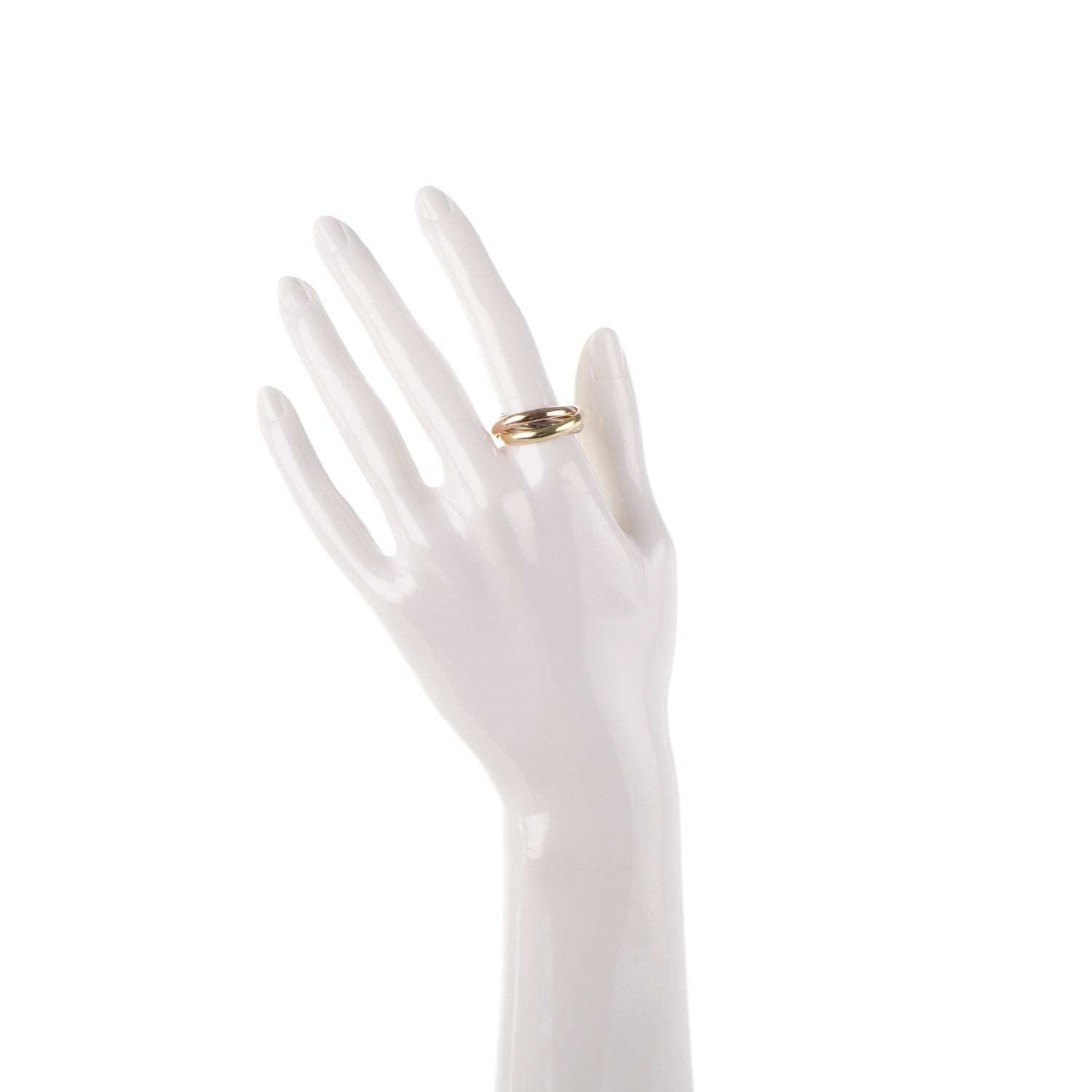 Cartier 18K Pink Yellow White Gold Small Trinity Ring 59 8.75 2 of 4