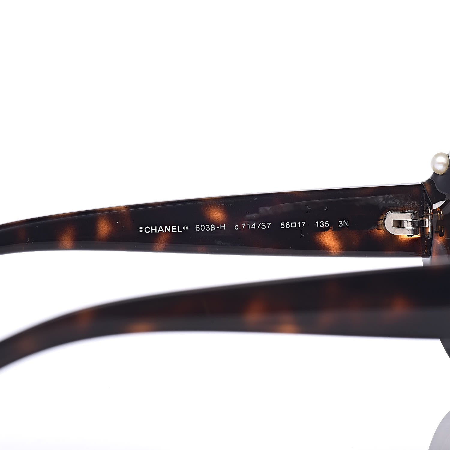 Chanel Freshwater Cultured Pearl Butterfly Sunglasses 6038 H Tortoise 5 of 7