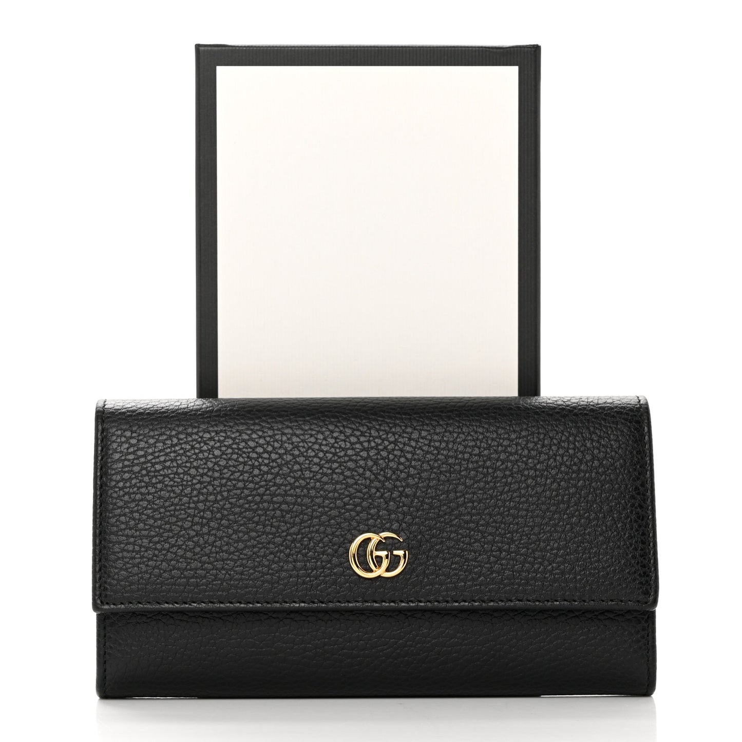 Dollar Calfskin GG Marmont Continental Wallet Black