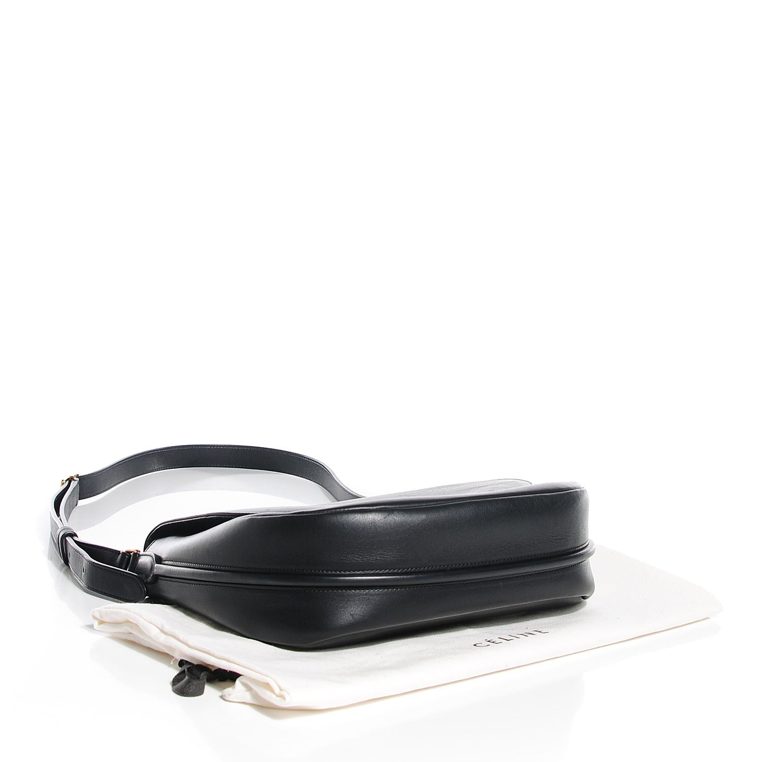 Celine Natural Calfskin Trotteur Messenger Black 4 of 7