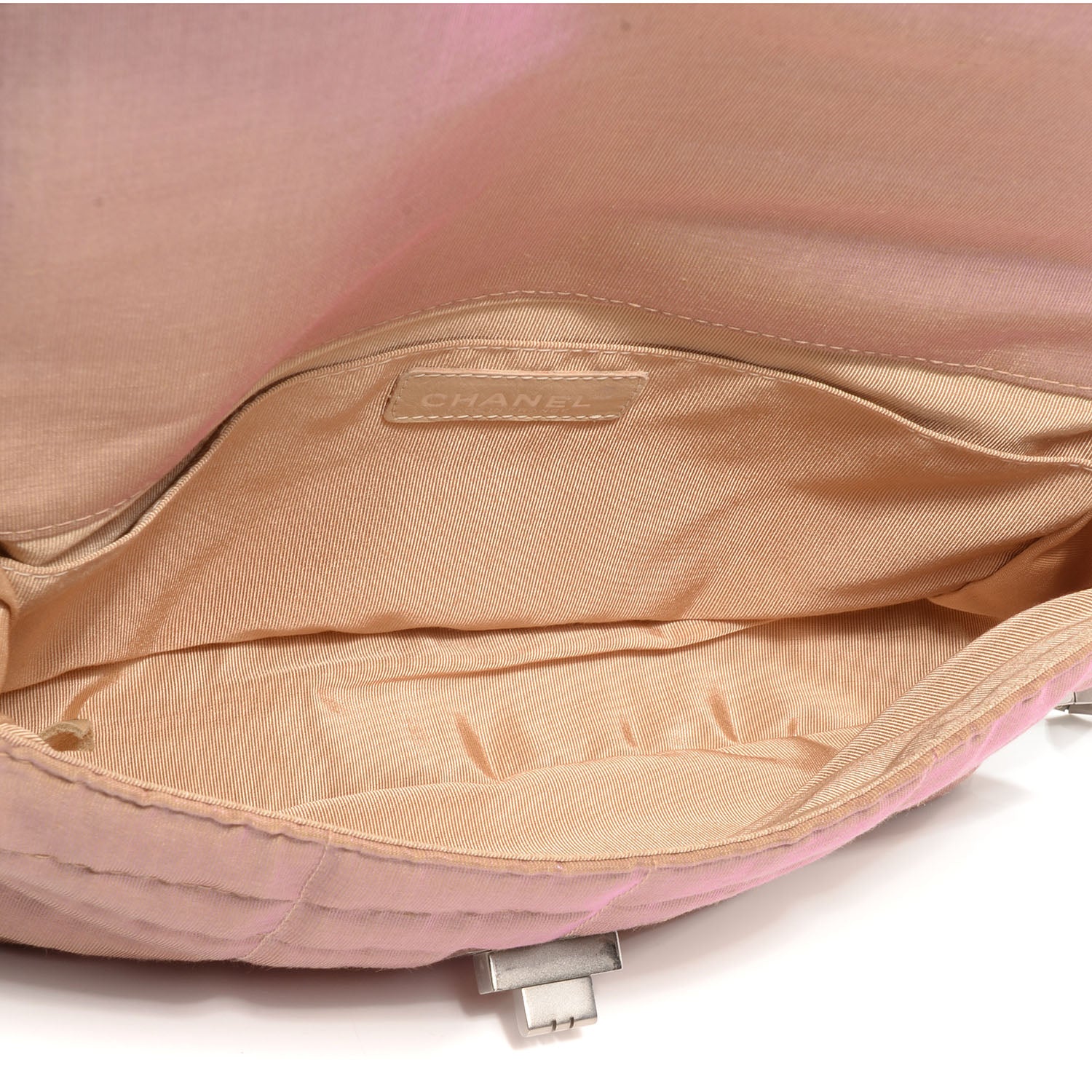 Chanel Iridescent Nylon Mademoiselle Flap Beige 5 of 8