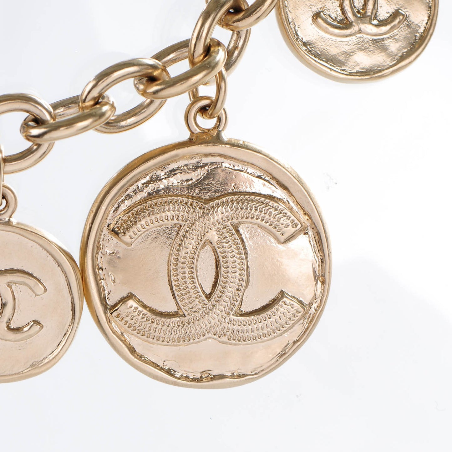 CC Medallion Charm Bracelet Gold