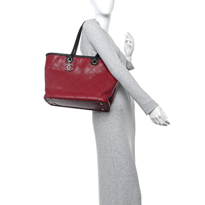 Chanel Grained Calfskin Shopping Fever Tote Red 2 of 11
