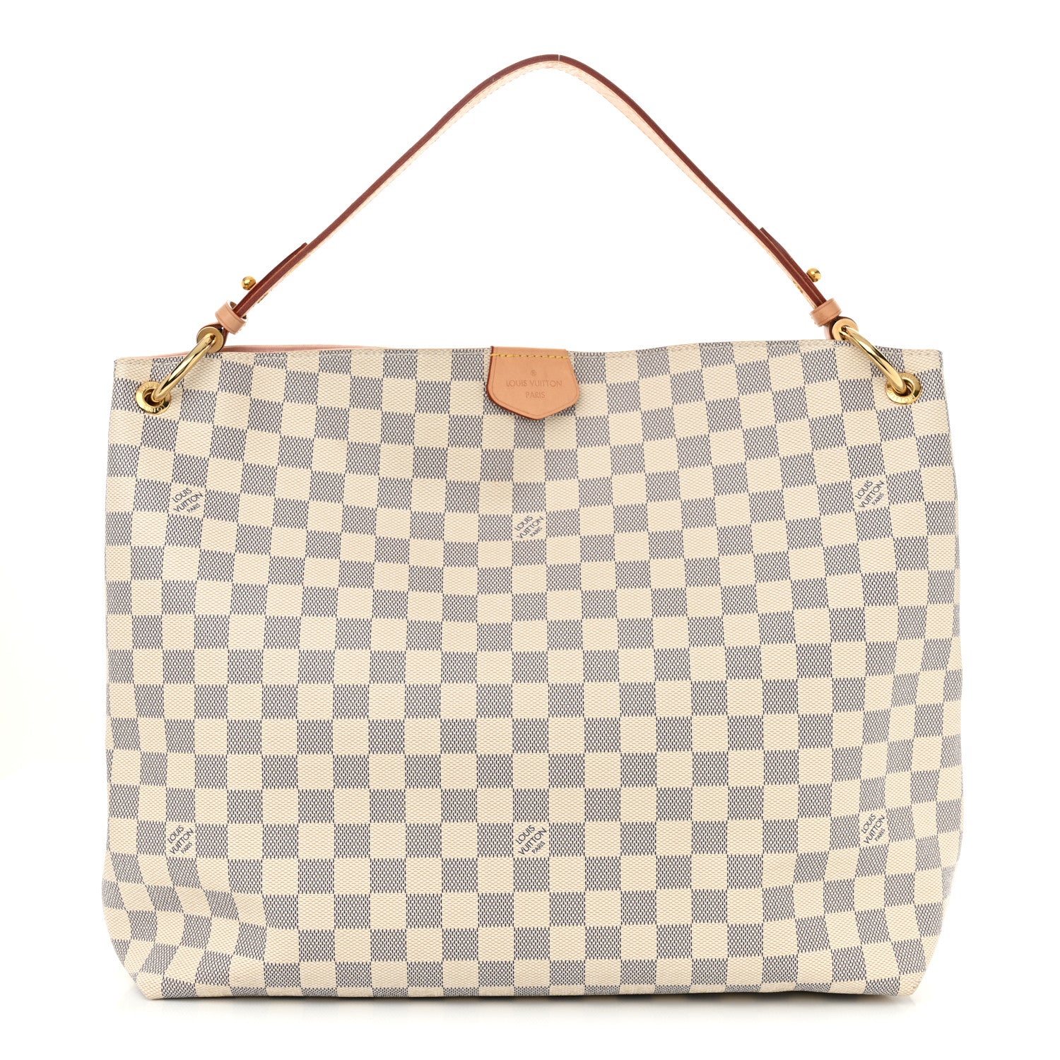 Louis Vuitton Damier Azur Graceful MM Rose Ballerine 1 of 9