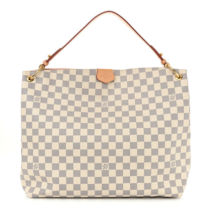 Louis Vuitton Damier Azur Graceful MM Rose Ballerine 1 of 9