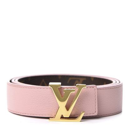 Louis Vuitton Calfskin Monogram 30mm LV Initiales Reversible Belt 90 36 Rose Ballerine 1 of 4