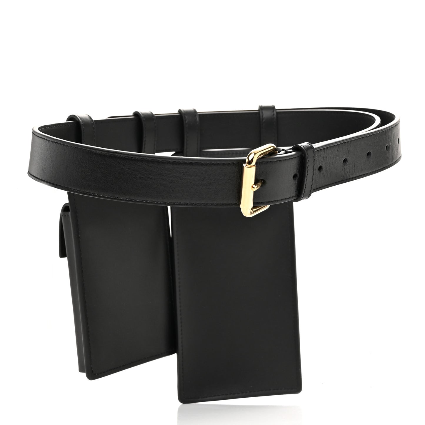 Calfskin Multi Pocket Belt Black