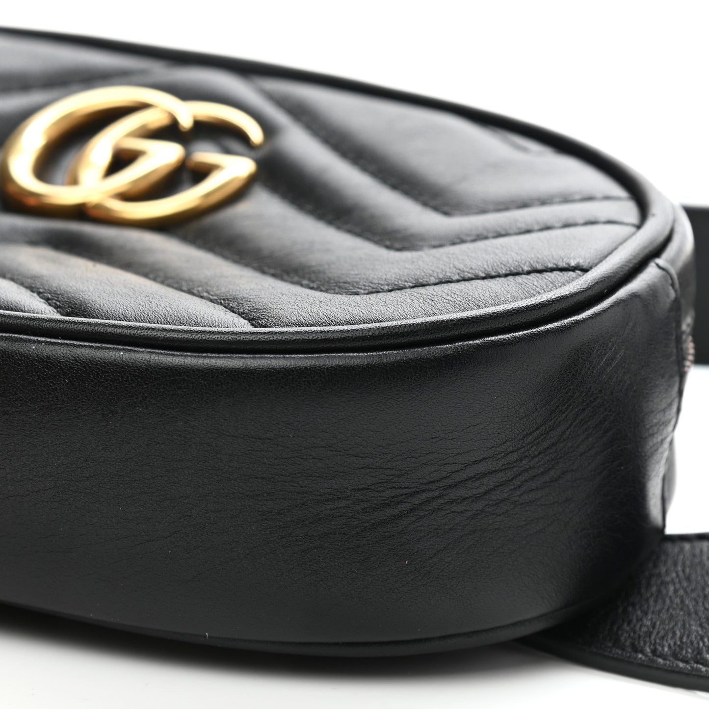 Calfskin Matelasse GG Marmont Belt Bag 85 34 Black