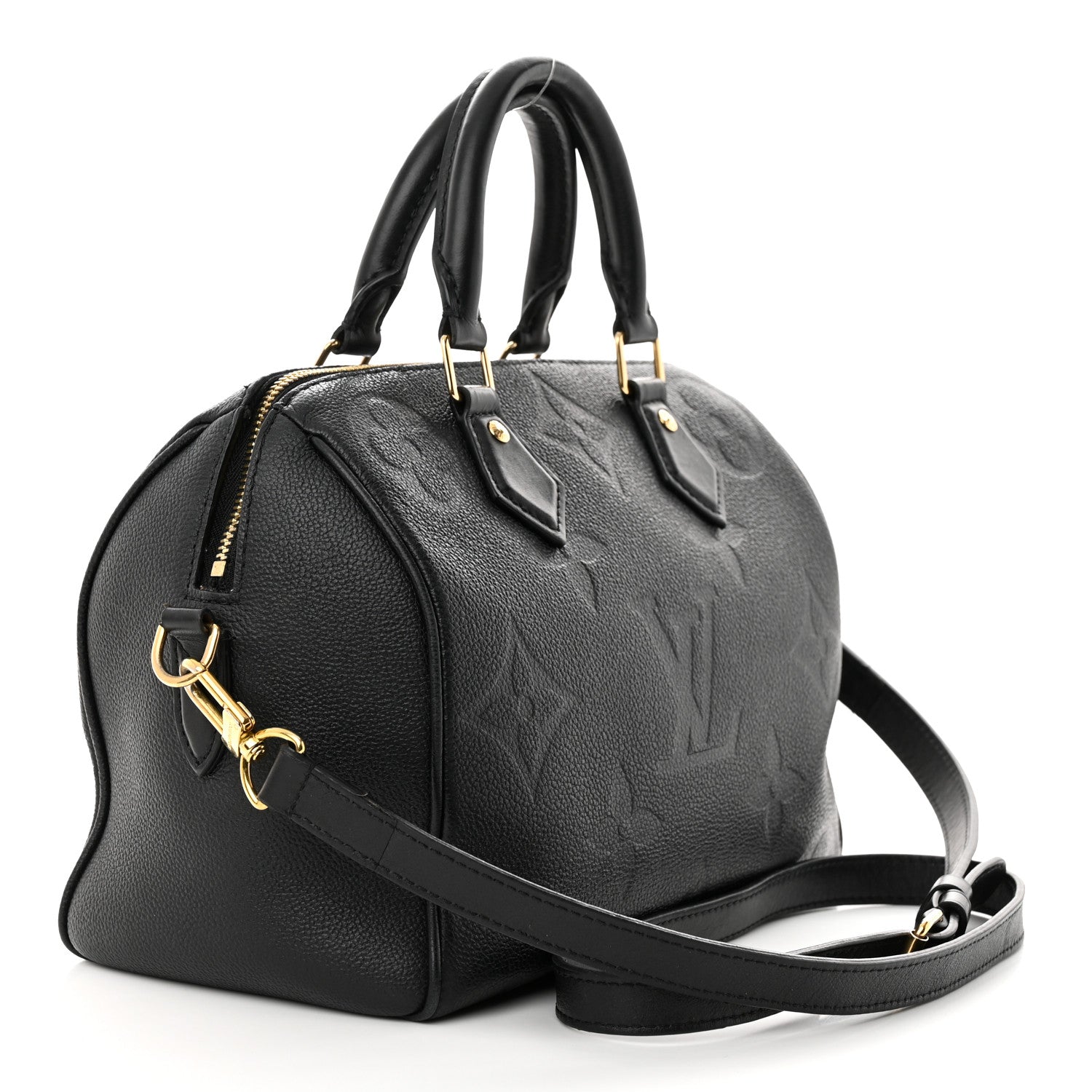 Louis Vuitton Empreinte Monogram Giant Speedy Bandouliere 20 Black 3 of 11