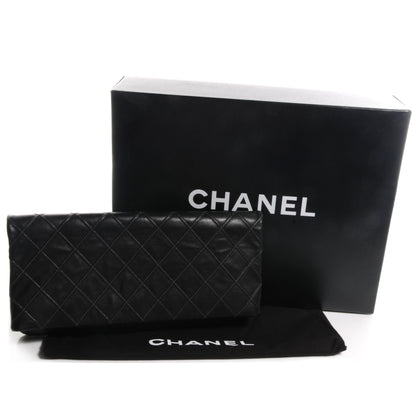 Chanel Calfskin Stitched Thin City Clutch Black 5 of 8