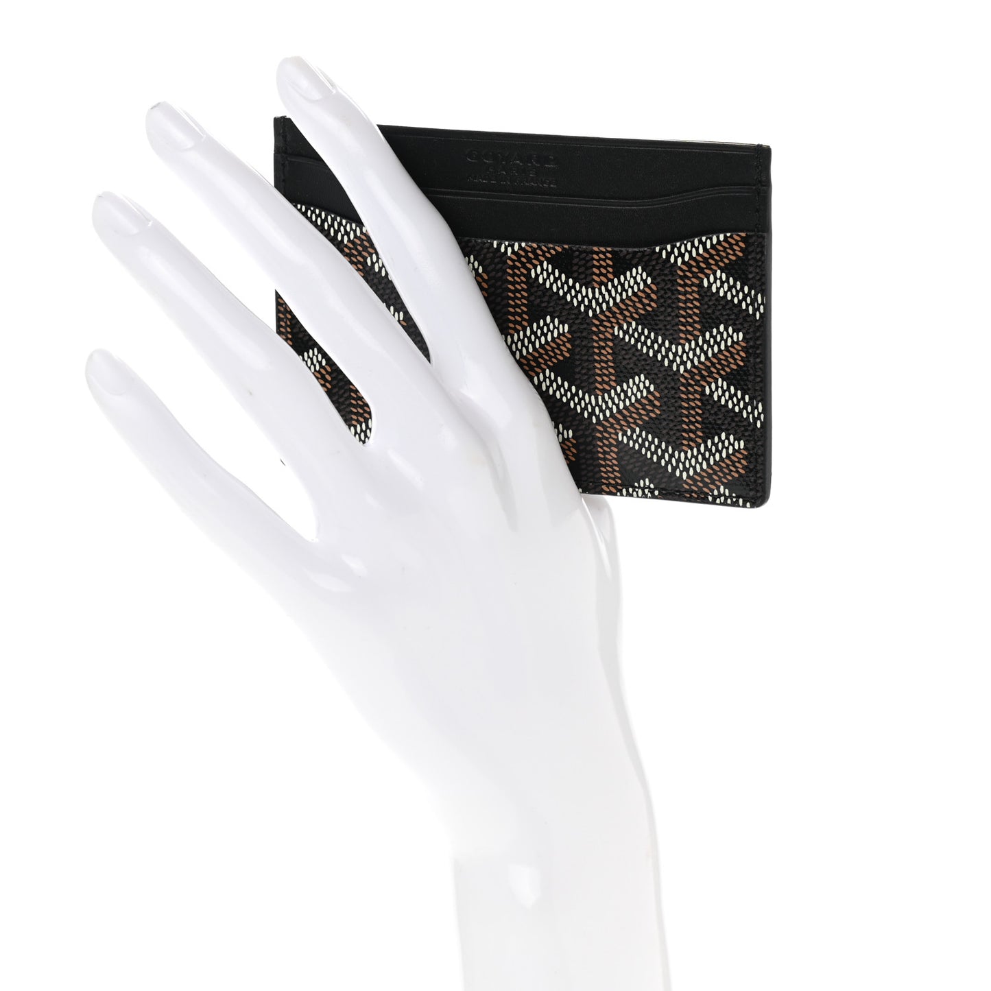 Goyardine Saint Sulpice Card Holder Black