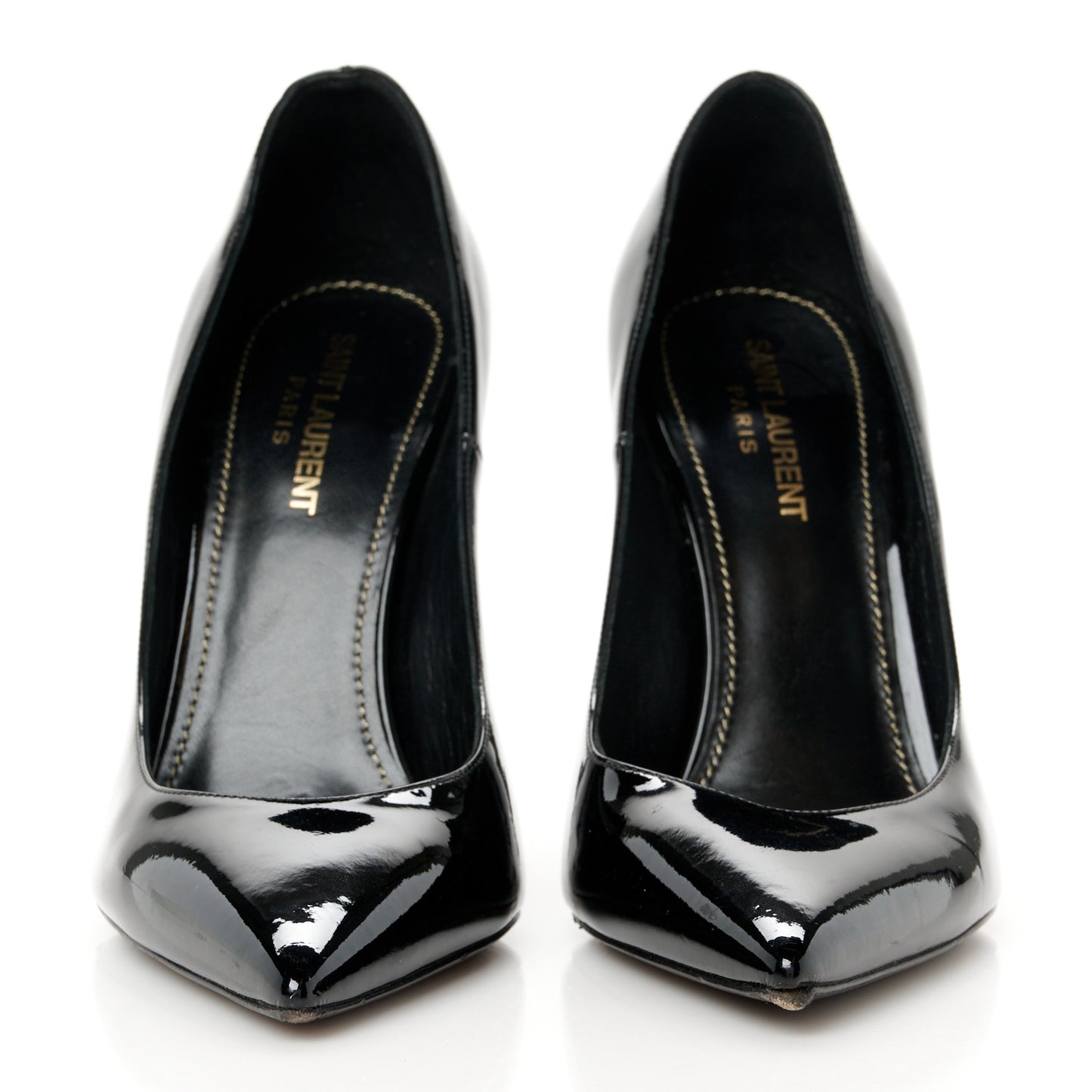 Patent Calfskin Opyum 110 Pumps 39 Black