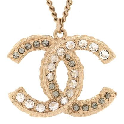 Chanel Crystal Enamel CC Necklace Gold 4 of 6