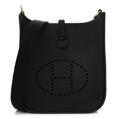 Hermes Taurillon Clemence Evelyne TPM Black 1 of 11