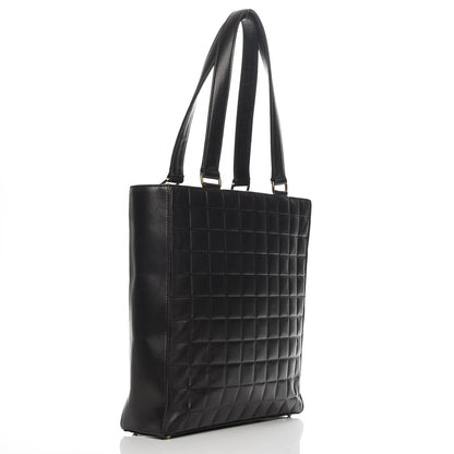 Chanel Lambskin Quilted Chocolate Bar Tote Black 3 of 7
