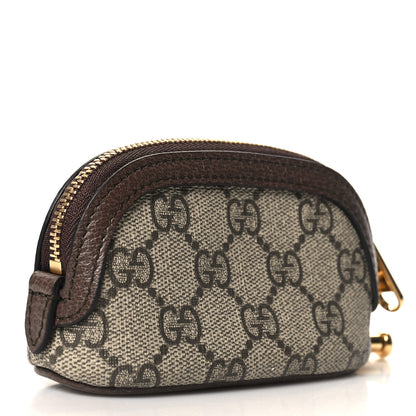 Gucci GG Supreme Monogram Web Ophidia Dome Key Pouch Beige New Acero 3 of 8