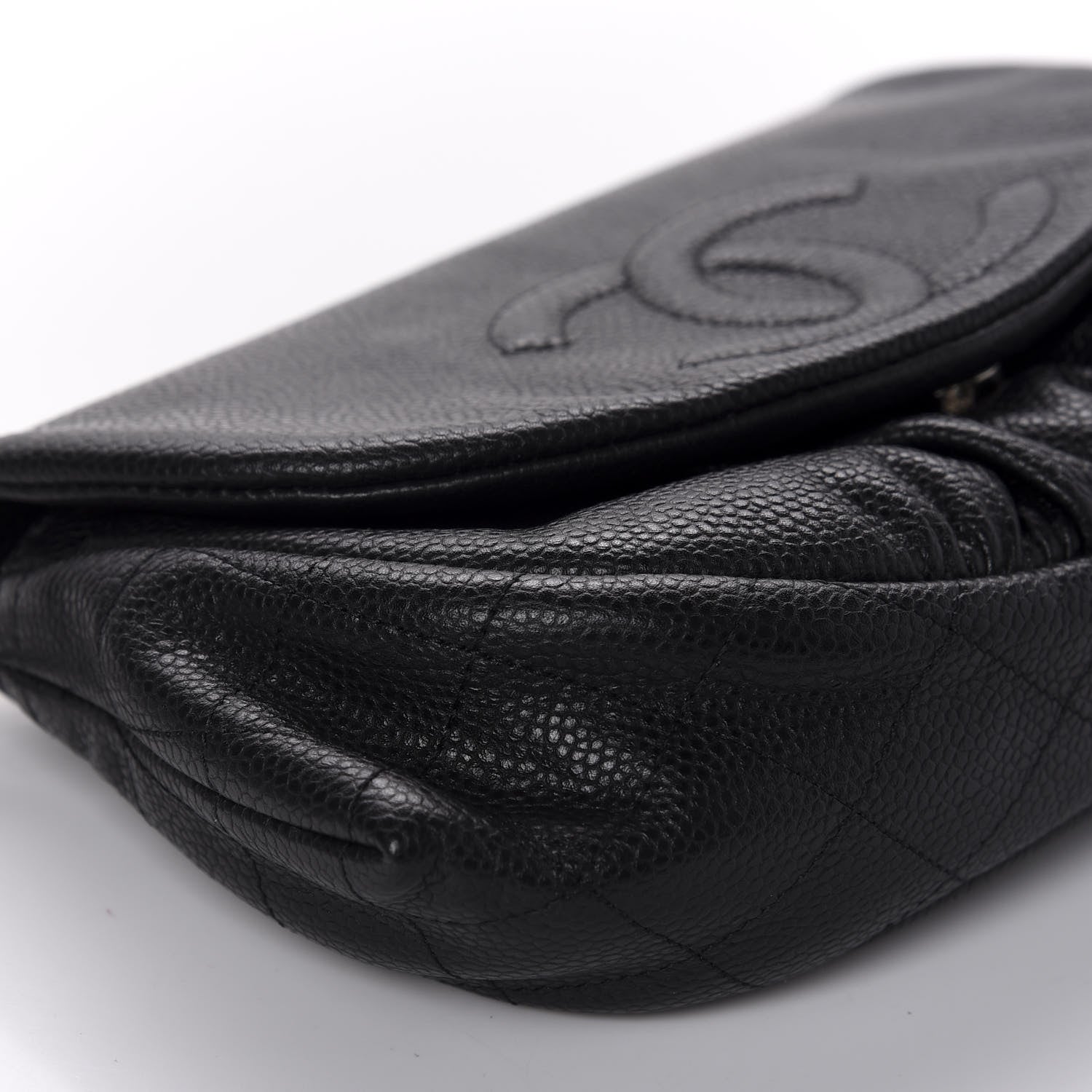 Chanel Caviar Half Moon Wallet On Chain WOC Black 6 of 12