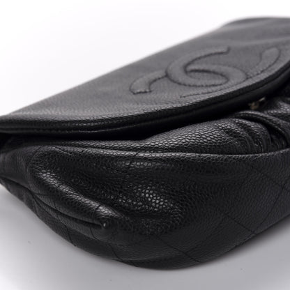 Chanel Caviar Half Moon Wallet On Chain WOC Black 6 of 12