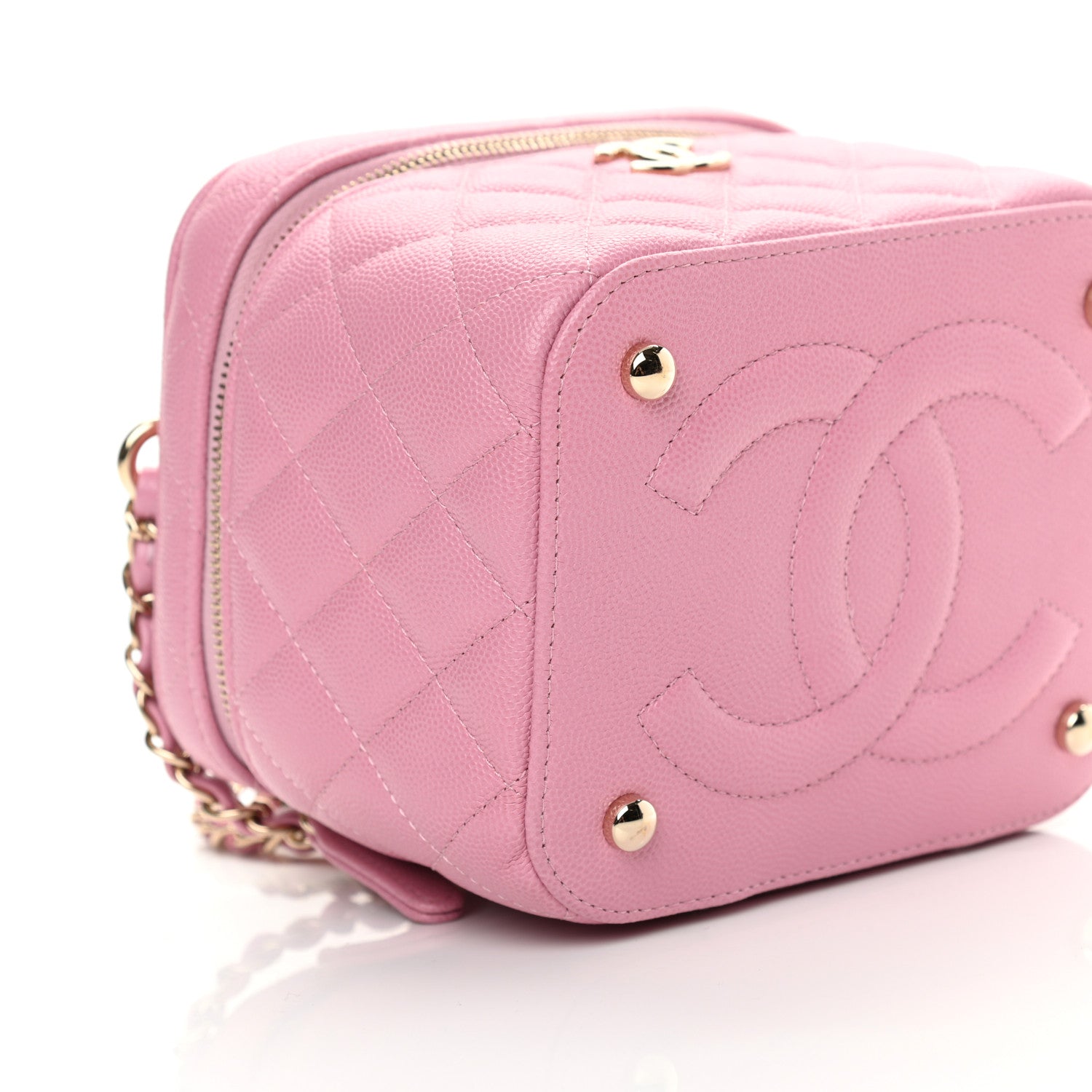 Chanel Caviar Quilted Small CC Vanity Case Light Pink 9 of 12