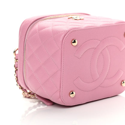 Chanel Caviar Quilted Small CC Vanity Case Light Pink 9 of 12