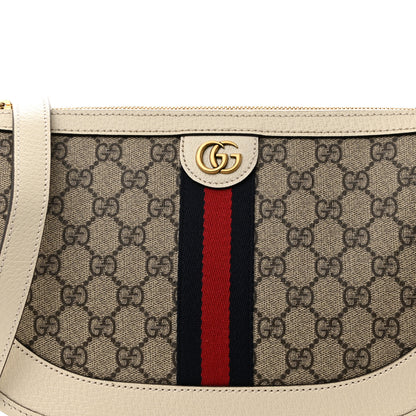 Gucci GG Supreme Monogram Web Large Ophidia Shoulder Bag Beige Ebony Mystic White 7 of 9